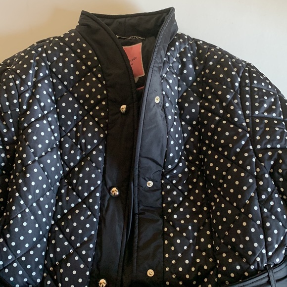 🎉HP🎉 Kate Spade polka dot belted quilted jacket - Picture 6 of 12